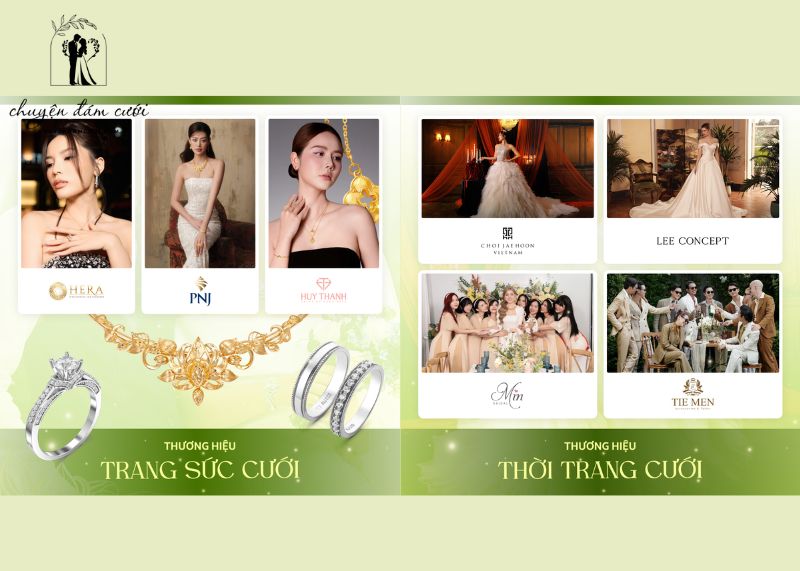 Danh sách các thương hiệu trang sức và thời trang cưới trong triển lãm Saigon Wedding Fair 2025